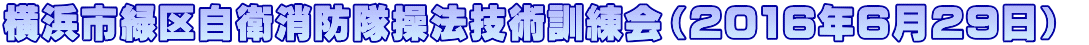 横浜市緑区自衛消防隊操法技術訓練会(2016年6月29日)