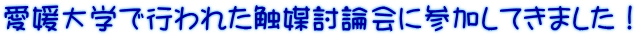 愛媛大学で行われた触媒討論会に参加してきました！